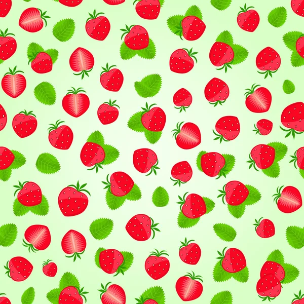 원활한 딸기 패턴 — 스톡 벡터