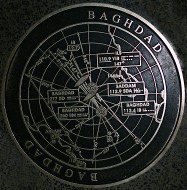 Old Baghdad airport approach marker Iraq Saddam clipart