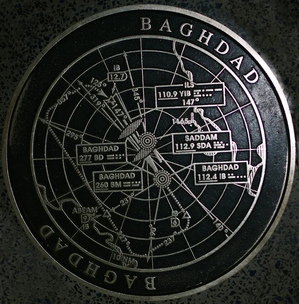 stock image Old Baghdad airport approach marker Iraq Saddam