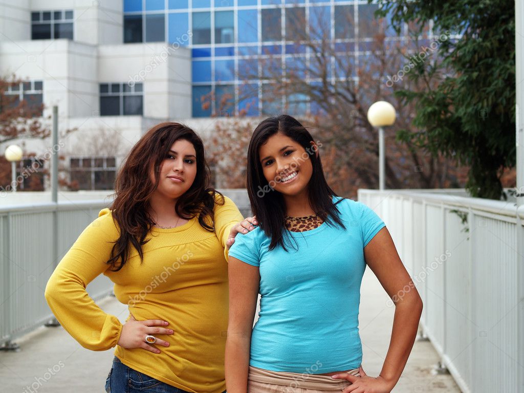 Mexican Sisters Stock Photo