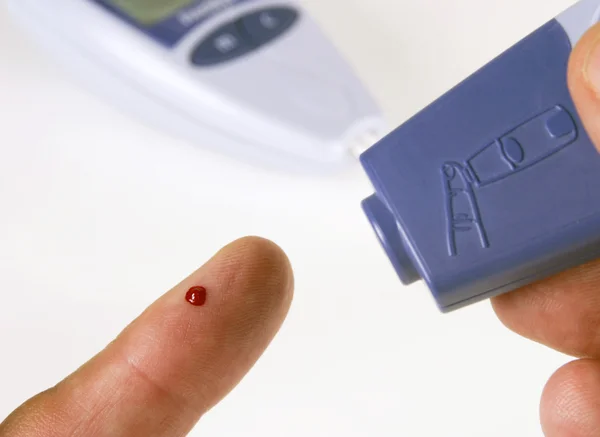 Teste de Glicose no Sangue — Fotografia de Stock