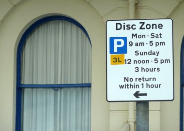 Disc zone parking clipart