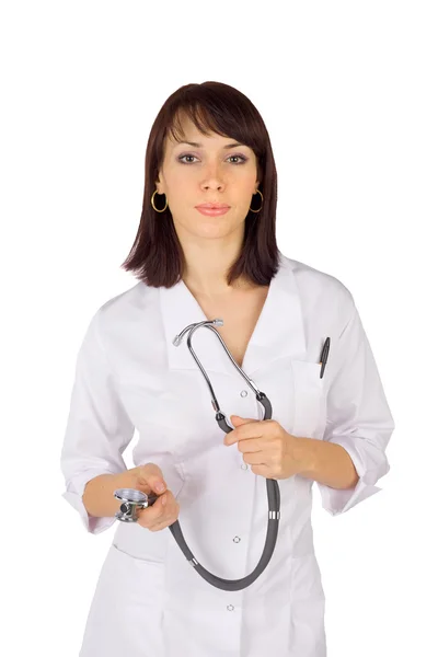 Female Doctor with Stethoscope — Stock Photo, Image