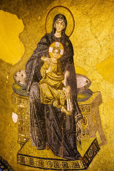 Virgen María y Jesús Mosaico —  Fotos de Stock