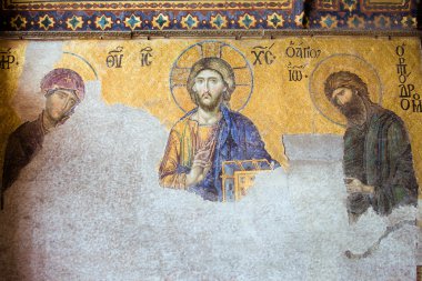 Deesis Mosaic of Jesus Christ clipart
