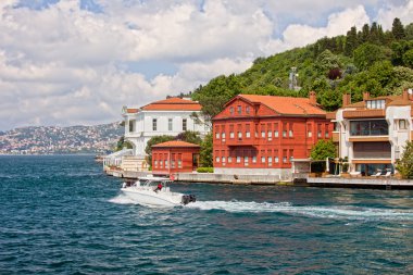 Houses on the Bosphorus Strait clipart
