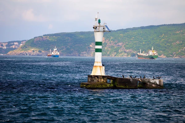 Lighthouse on the Bosphorus Strait — Stock Photo, Image