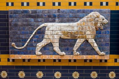 Ishtar Gate Babylonian Mosaic clipart
