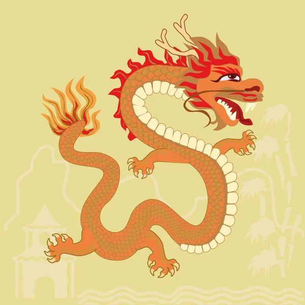 Помаранчевий дракона — стоковий вектор