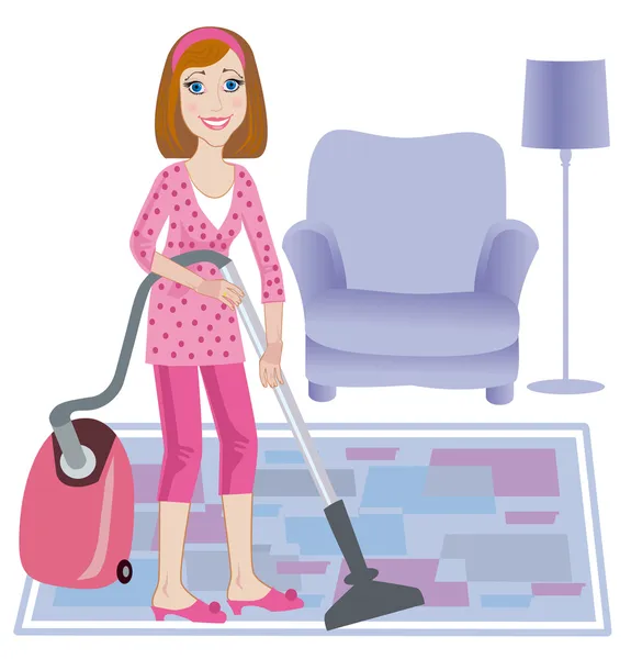 Cleaning up of room — Stock Vector