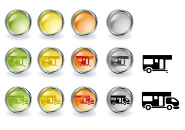 Set travel symbol icons clipart