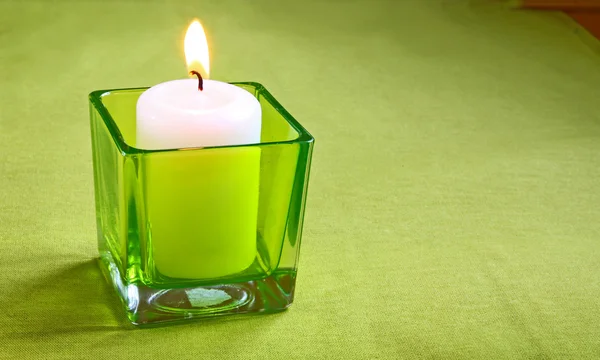 Conflagrant candle — Stock Photo, Image