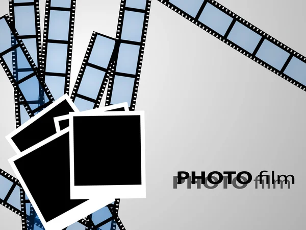 Filmstrip e moldura de fotos — Vetor de Stock