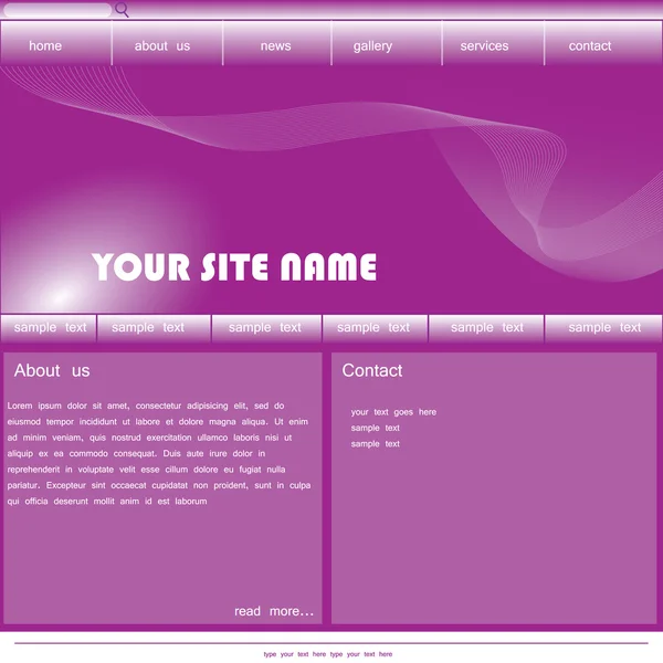 stock vector Website template
