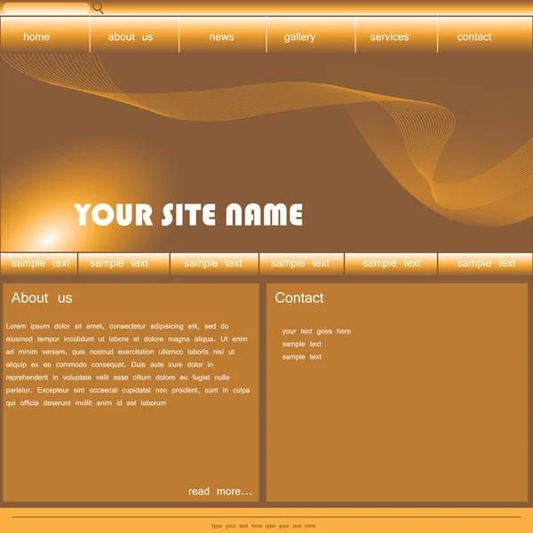 stock vector Website template