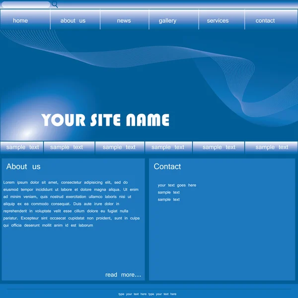 Πρότυπο ιστοσελίδας — Διανυσματικό Αρχείο
