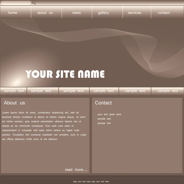 stock vector Website template