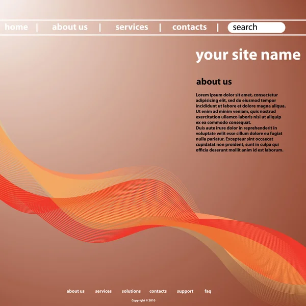 Modello di design del sito web — Vettoriale Stock