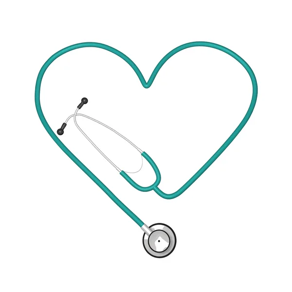 Kalp stetoskop — Stok Vektör