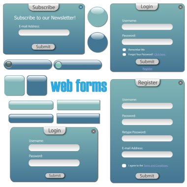 Mavi web formları tonları