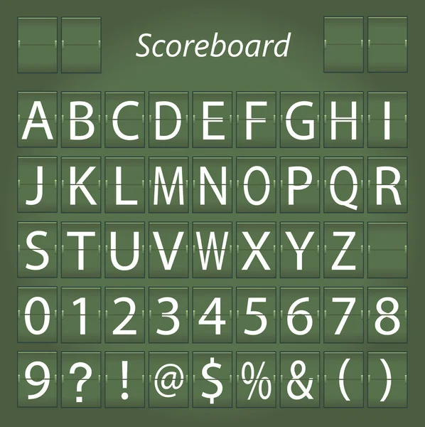 Dark green scoreboard — Stock Vector