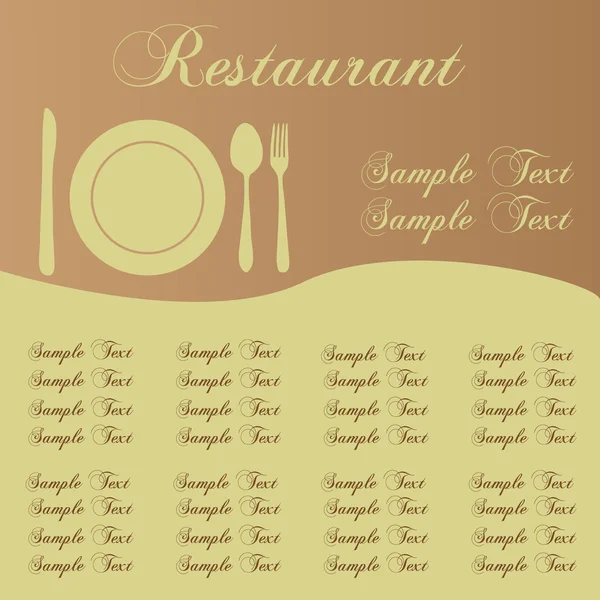 Panneau restaurant — Image vectorielle