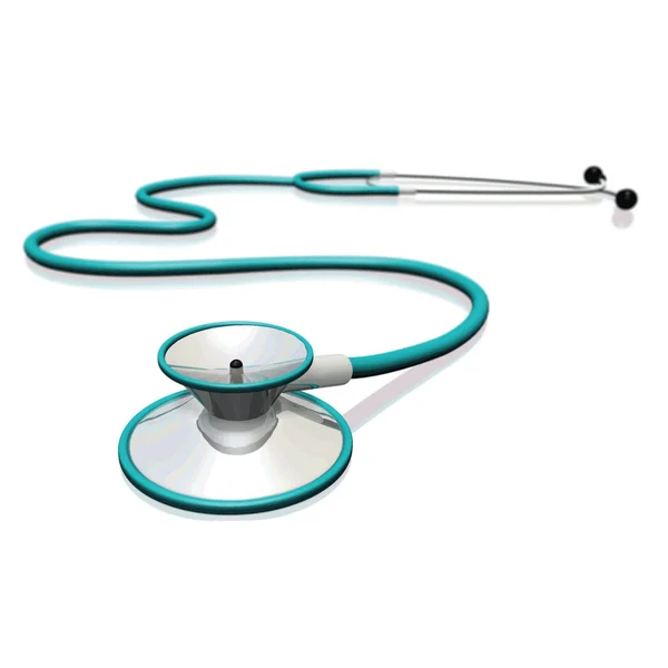 Blue stethoscope — Stock Vector