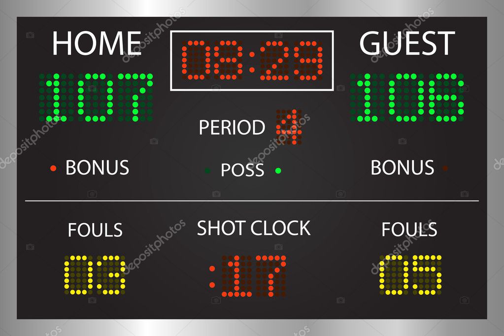 Score board basketball Vectors & Illustrations for Free Download