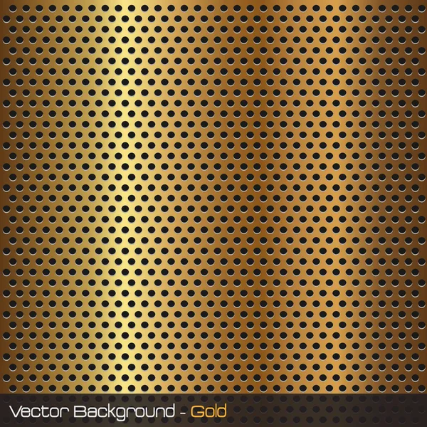 Bronzová/zlaté pozadí s otvory — Stockový vektor