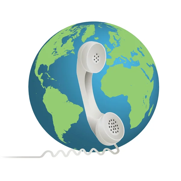 Телефон и Земля — стоковый вектор