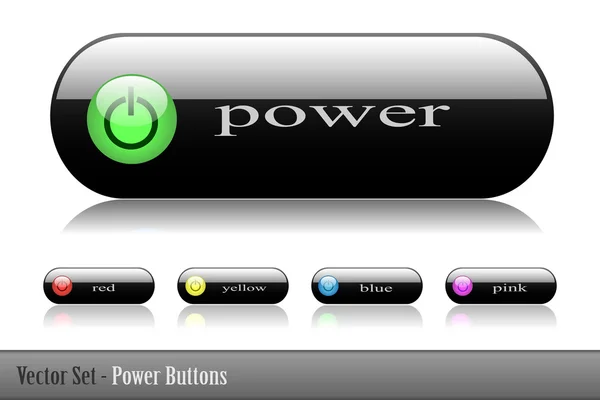 Power-knop — Stockvector