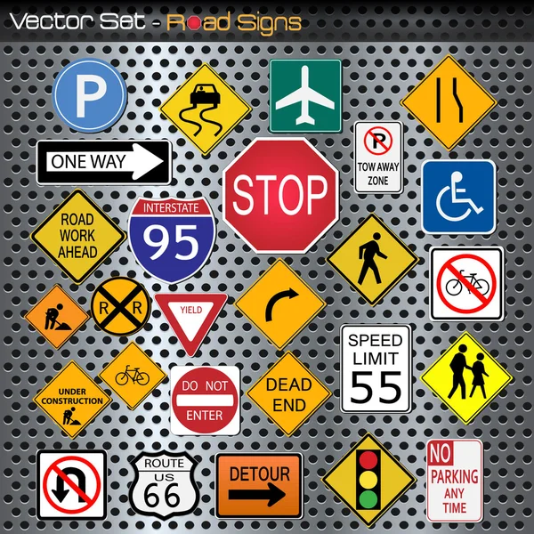 Útjelző táblák — Stock Vector