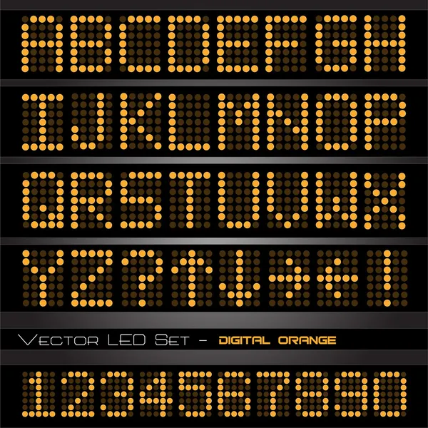Оранжевые цифры и буквы — стоковый вектор