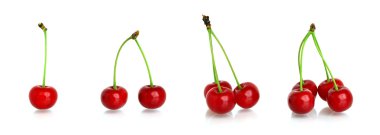 Numbers from sour cherries clipart