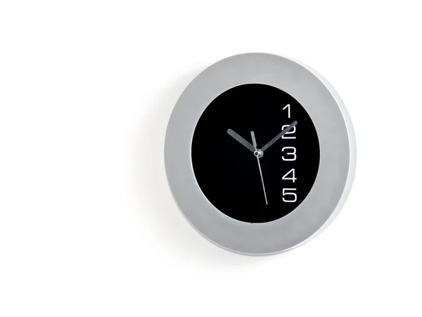 Relógio de parede preto decorativo — Fotografia de Stock