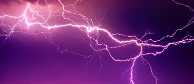 Lightning on the sky clipart