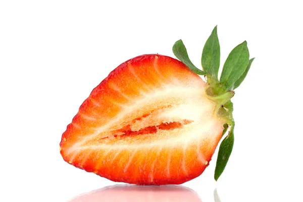 Halv jordgubbe — Stockfoto