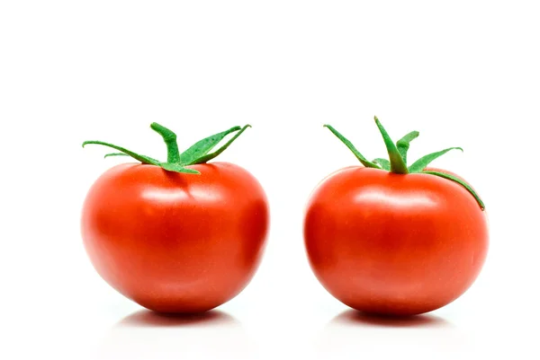 stock image Two red juicy tomatoes