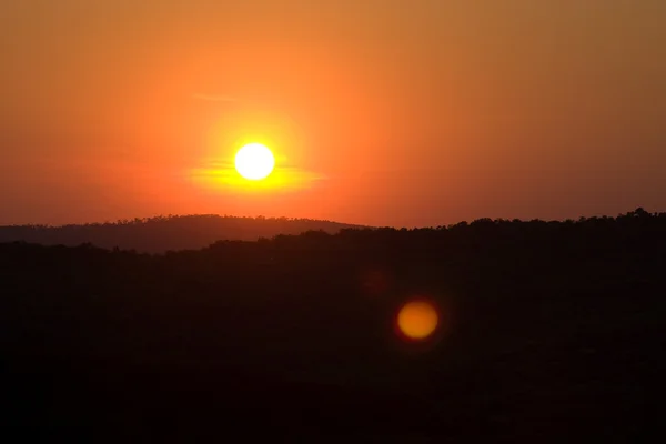 Pôr do sol duplo — Fotografia de Stock