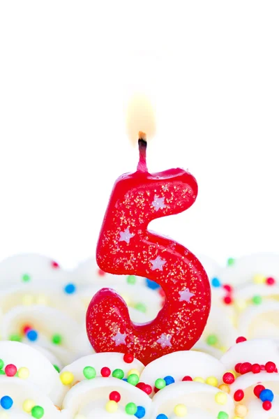 Number five candle — Stock Photo, Image