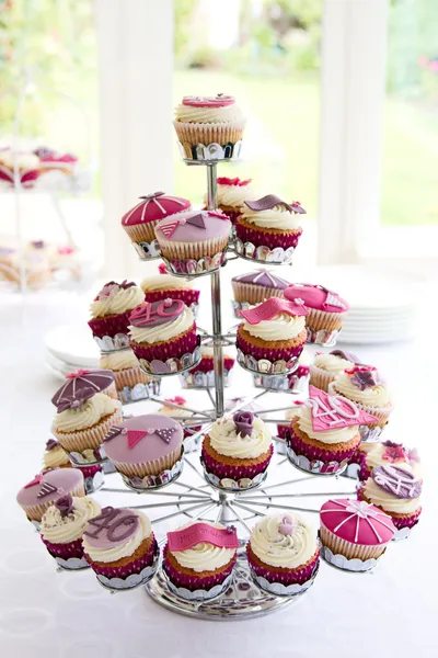 40. Geburtstag Cupcakes — Stockfoto
