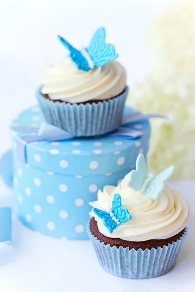 Butterfly cupcakes — Stockfoto