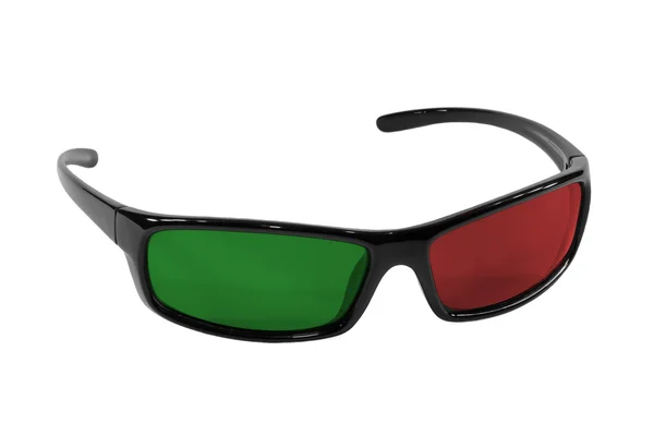 带红色和绿色的玻璃眼镜 — 图库照片