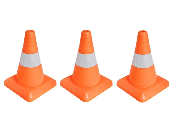 Três cone de emergência — Fotografia de Stock