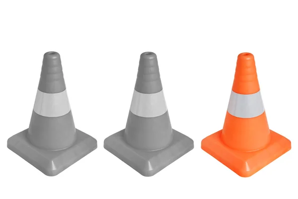Three emergency cone — Stock Photo, Image