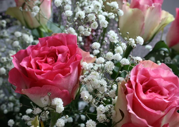 Roze roos boeket — Stockfoto