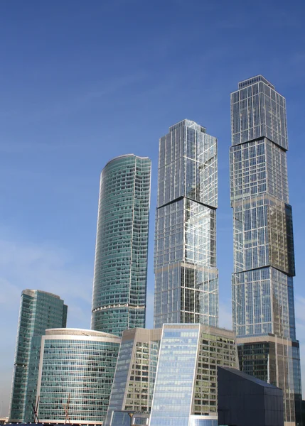 Budovy v oblasti "moscow city" — Stock fotografie