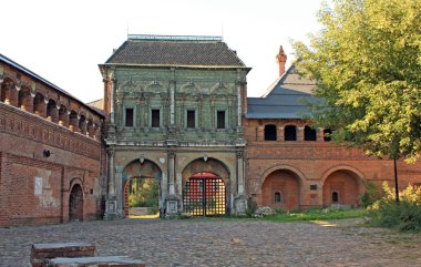 Monastery courtyard clipart