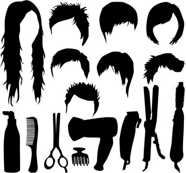 Hairdressing accessories clipart