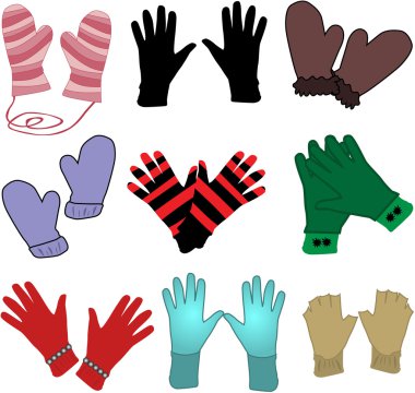 Gloves - ilustracaja Vector clipart